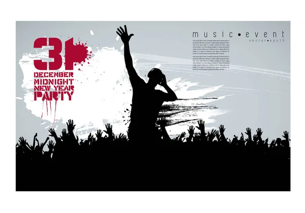 Nightlife Music Festival Concept Vector Illustration Ready Banner Poster — Stock Vector