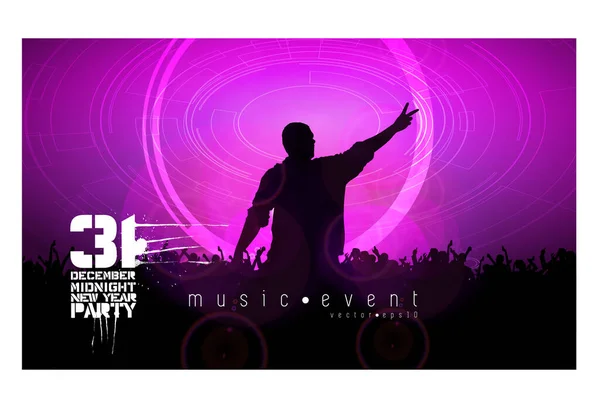 Music Event Concept Internet Banners Social Media Banners Headers Websites — Stock Vector