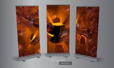 Profesyonel işletmeler pankart dizayn eder. Düzenlemesi kolay vektör