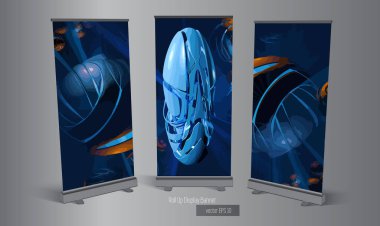 Profesyonel işletmeler pankart dizayn eder. Düzenlemesi kolay vektör