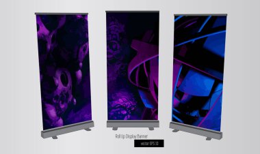 Profesyonel işletmeler pankart dizayn eder. Düzenlemesi kolay vektör