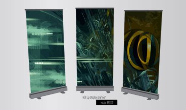 Profesyonel işletmeler pankart dizayn eder. Düzenlemesi kolay vektör