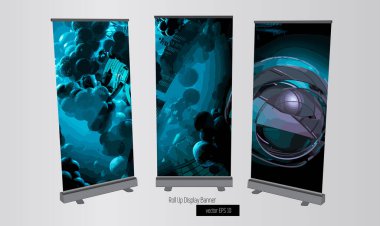 Profesyonel işletmeler pankart dizayn eder. Düzenlemesi kolay vektör