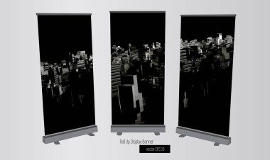 Profesyonel işletmeler pankart dizayn eder. Düzenlemesi kolay vektör