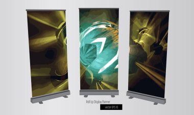 Profesyonel işletmeler pankart dizayn eder. Düzenlemesi kolay vektör