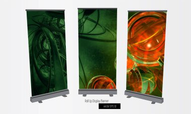 Profesyonel işletmeler pankart dizayn eder. Düzenlemesi kolay vektör