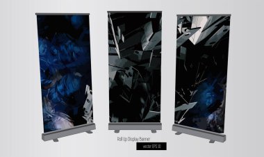 Profesyonel işletmeler pankart dizayn eder. Düzenlemesi kolay vektör