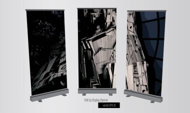 Profesyonel işletmeler pankart dizayn eder. Düzenlemesi kolay vektör