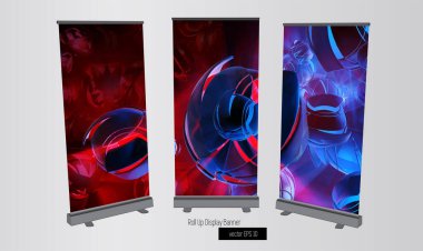 Profesyonel işletmeler pankart dizayn eder. Düzenlemesi kolay vektör