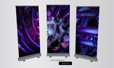 Profesyonel işletmeler pankart dizayn eder. Düzenlemesi kolay vektör