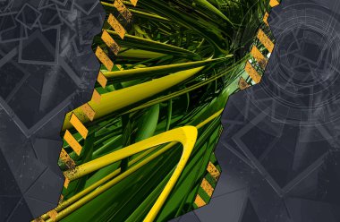 Bilim teknolojisi kavramının taşıyıcısı. Web sayfası afişi veya sunumu için arkaplan hazır