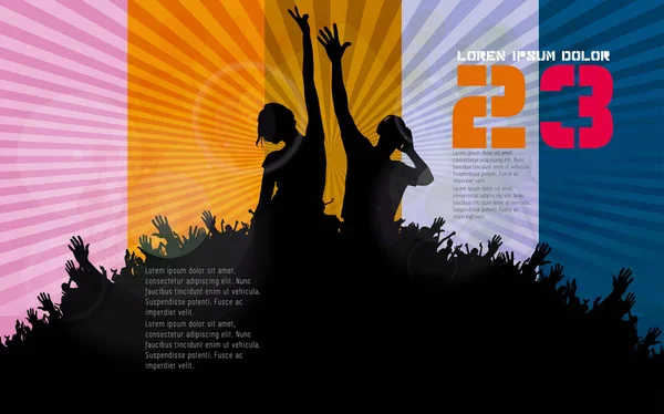 Nightlife Music Festival Concept Vector Illustration Ready Banner Poster — Stock Vector
