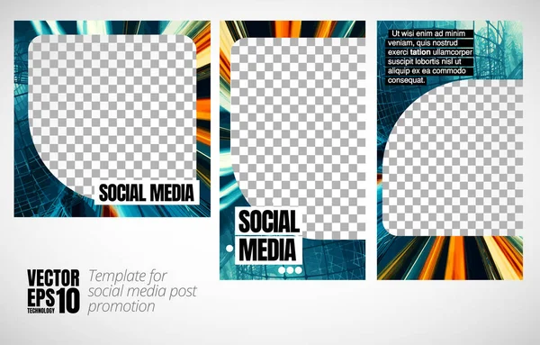 Editable Modern Template Social Media Promo Template Social Media Banner — Vetor de Stock