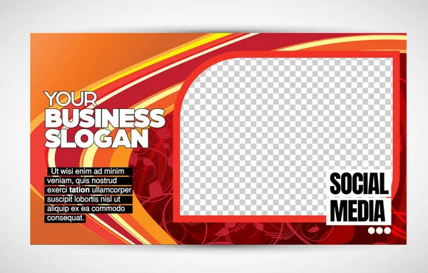 Modern Corporate Frame Creative Social Media Layout Ready Use Vector — Archivo Imágenes Vectoriales