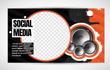 Modern corporate frame. Creative social media layout ready for use. Vector