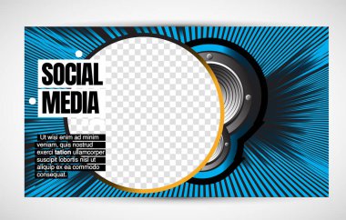 Modern corporate frame. Creative social media layout ready for use. Vector
