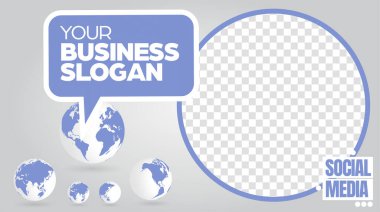 Sosyal medya için düzenlenebilir modern şablon. Promosyon şablonu. Sosyal medya afişi, vektör.