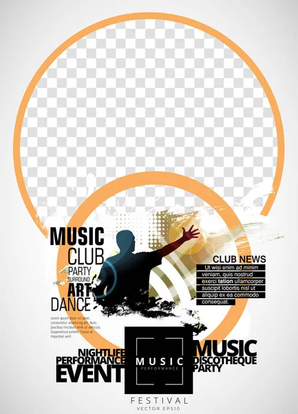 Concepto Evento Musical Para Banners Internet Banners Redes Sociales Encabezados — Archivo Imágenes Vectoriales