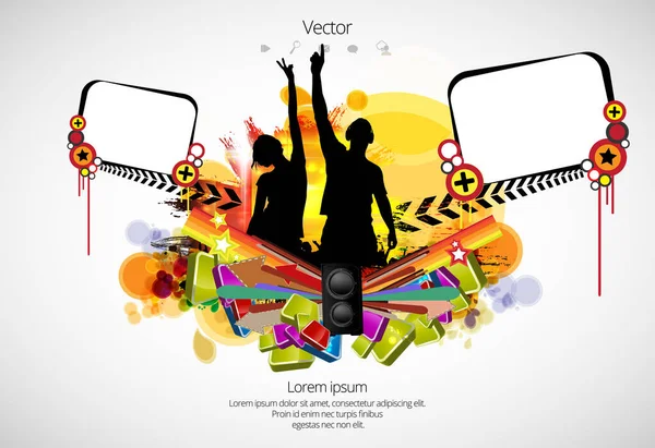 Concepto Evento Musical Para Banners Internet Banners Redes Sociales Encabezados — Vector de stock