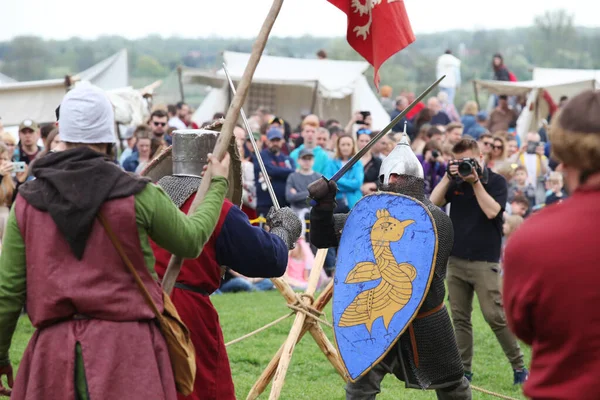 Czersk Poland June 2022 Historical Picnic Swedes Castle Horse Show — Stock Photo, Image