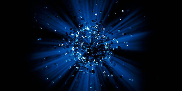 Futuristic technology style. Elegant blue background for business tech presentations. 3d illustartion