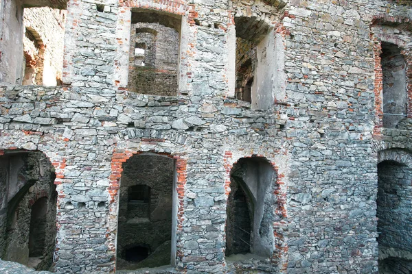 Ruinen Einer Alten Burg Steinmauer Textur Hintergrund Hochwertiges Foto — Stockfoto