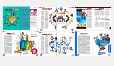 Soyut teknoloji kavramına sahip düzen broşür, yıllık rapor veya dergi, vektör için hazır