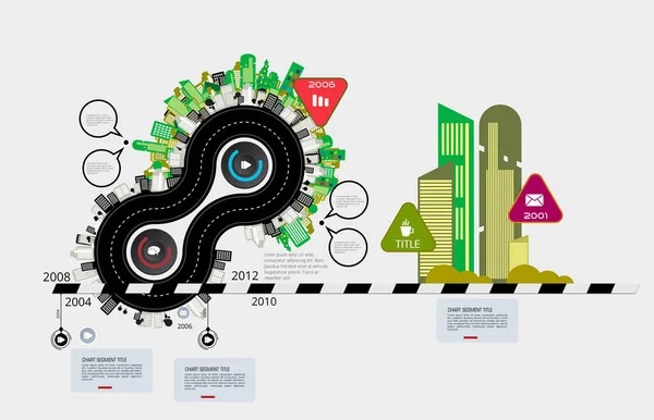 Vector Illustration Infographic Urban Landscape — Stockový vektor