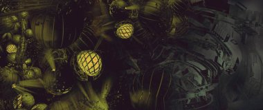 Gelecekçi teknoloji tarzı. Teknoloji sunumları için mükemmel bir geçmiş. 3d illüstrasyon