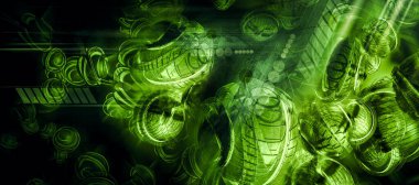 Gelecekçi teknoloji tarzı. Teknoloji sunumları için mükemmel bir geçmiş. 3d illüstrasyon