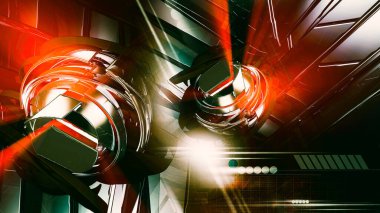 Gelecekçi teknoloji tarzı. Teknoloji sunumları için mükemmel bir geçmiş. 3d illüstrasyon