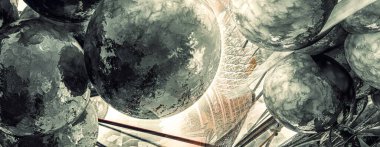 Gelecekçi teknoloji tarzı. Teknoloji sunumları için mükemmel bir geçmiş. 3d illüstrasyon