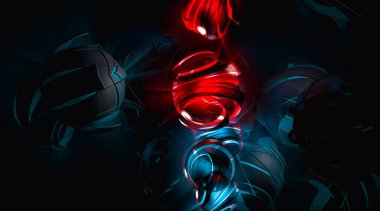 Gelecekçi teknoloji tarzı. Teknoloji sunumları için mükemmel bir geçmiş. 3d illüstrasyon