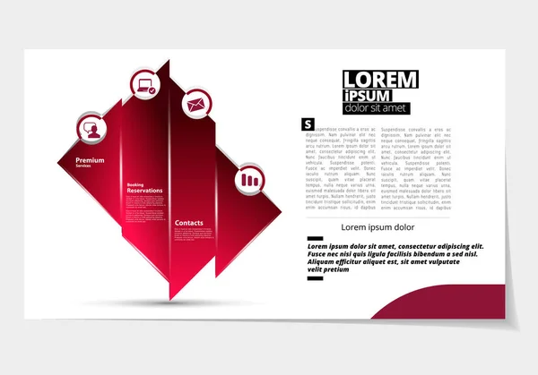 Business Presentation Infographic Template Vector — Image vectorielle