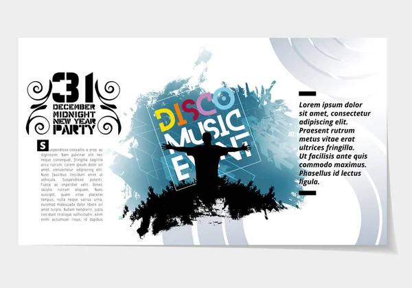 Elegant layout for business or music festival presentation, vector illustartion