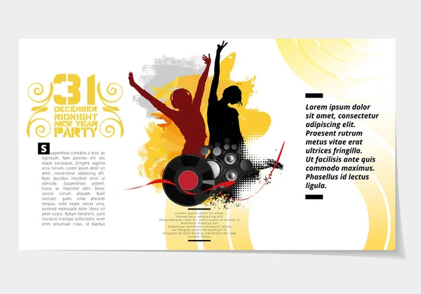 Elegant layout for business or music festival presentation, vector illustartion