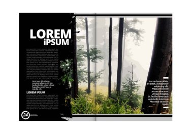 Doğa manzaralı broşür broşürü