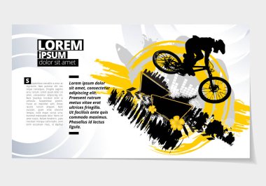 İnternet afişleri, sosyal medya afişleri, web sitelerinin başlıkları, vektör illüstrasyonu için spor kavramı