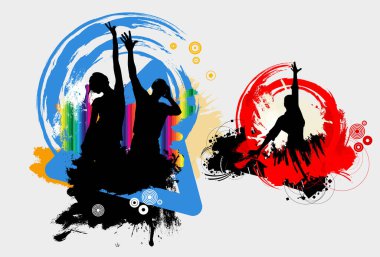 İnternet afişleri, sosyal medya afişleri, web sitelerinin başlıkları, vektör illüstrasyonu için müzik etkinliği kavramı