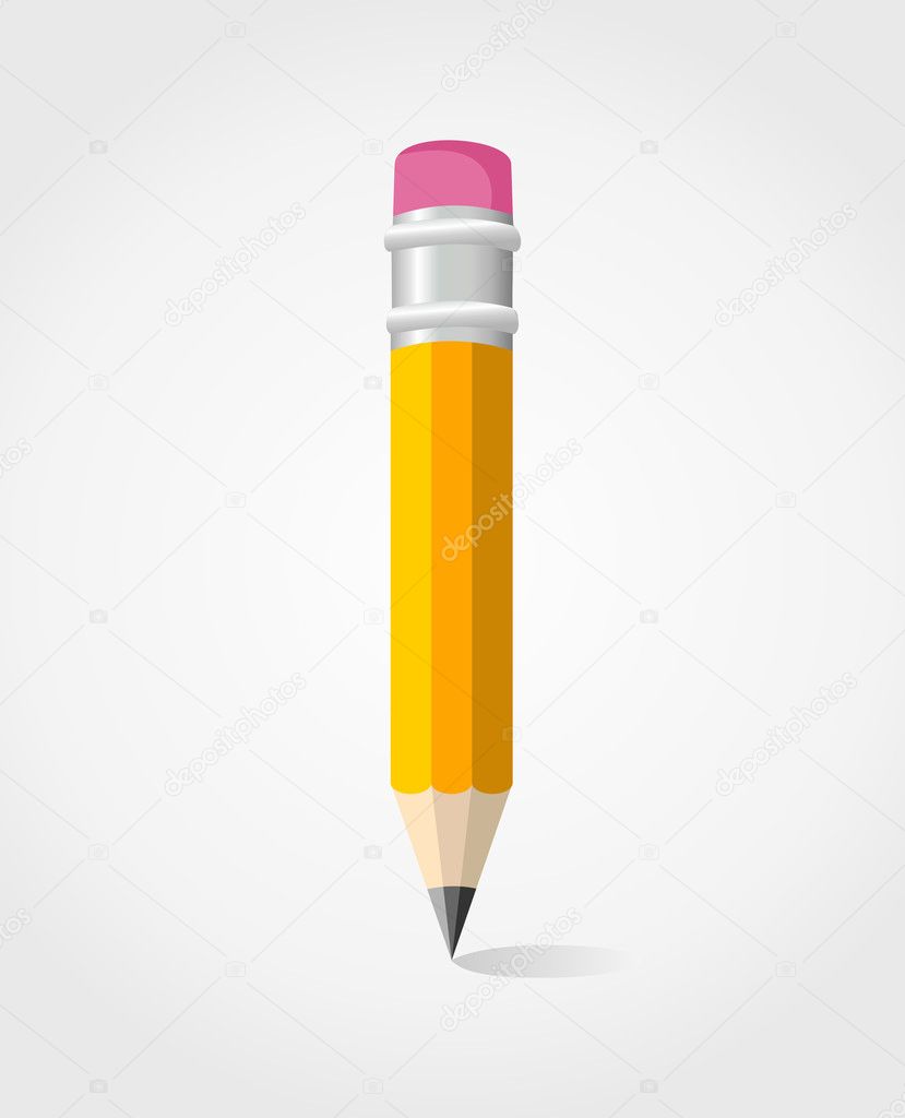 Back to School yellow pencil