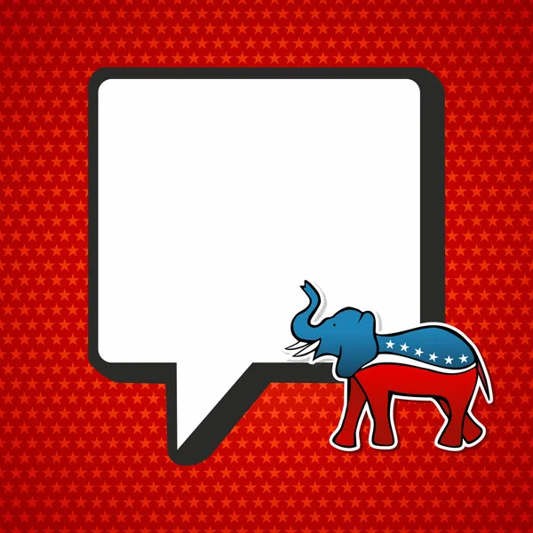 アメリカの選挙: 共和党の政治メッセージ — ストックベクタ