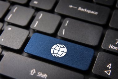 Internet küresel iş kavramı klavye tuşu