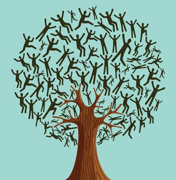 Albero della diversità isolato — Vettoriale Stock