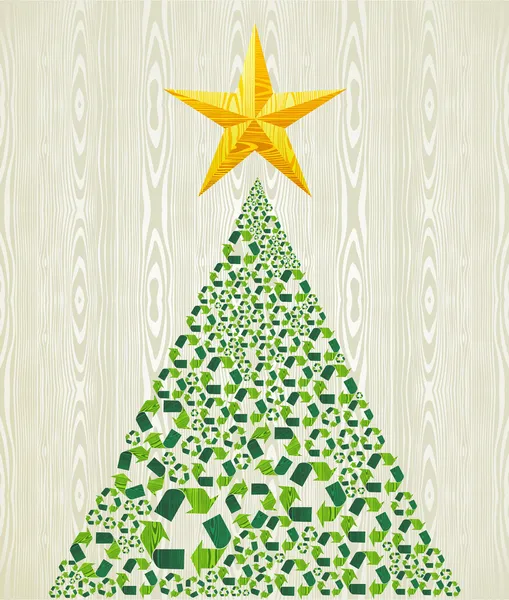 Weihnachten recyceln Kiefer — Stockvektor