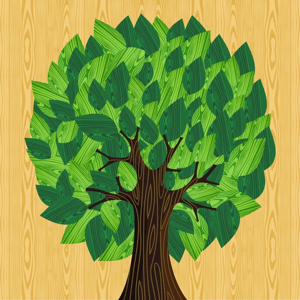Eco barátságos fogalom fa — Stock Vector