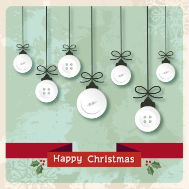 Vintage Noel baubles düğmeleri