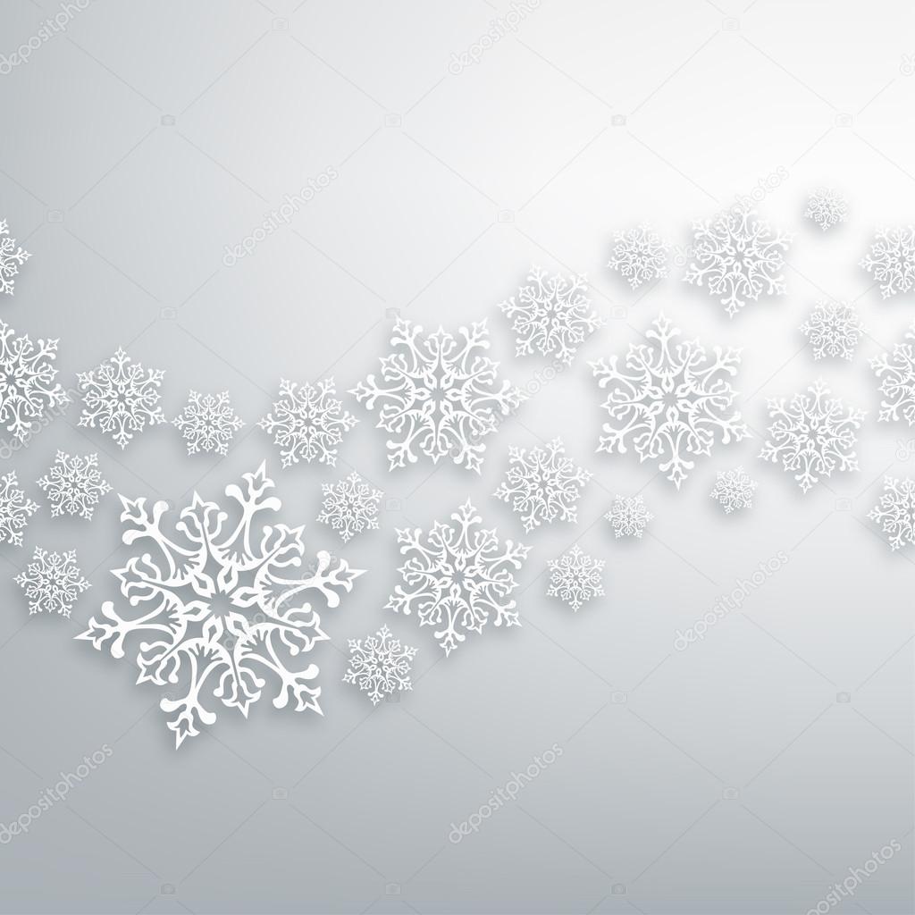 White Christmas snowflakes pattern
