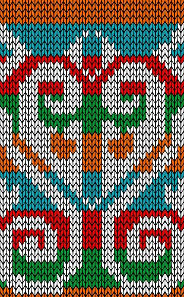 Modèle de couleurs traditionnelles tricotées — Image vectorielle