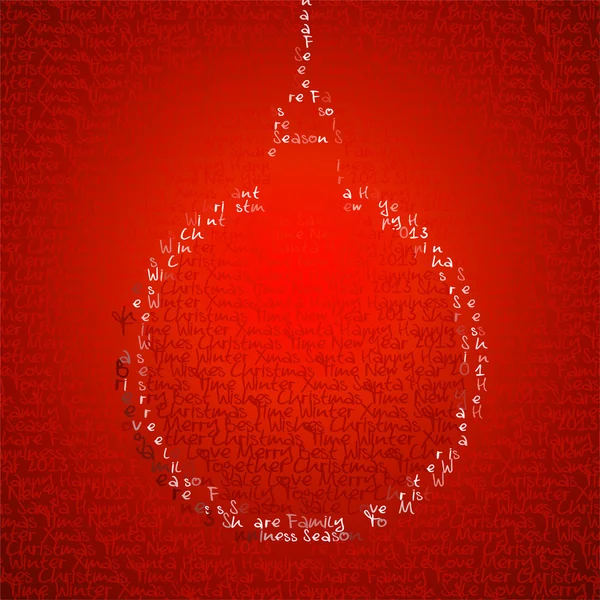 Boże Narodzenie bawidełko kształt z zapisu słowa — Wektor stockowy