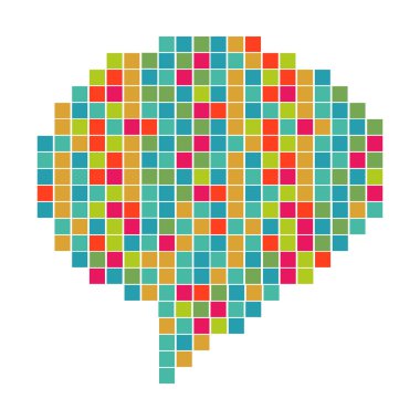 pixelated çeşitlilik konuşma balonu